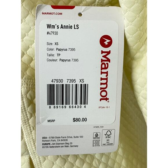 Marmot Annie Long Sleeve Pullover Women’s Midweight Performance Knit XS - Picture 4 of 5